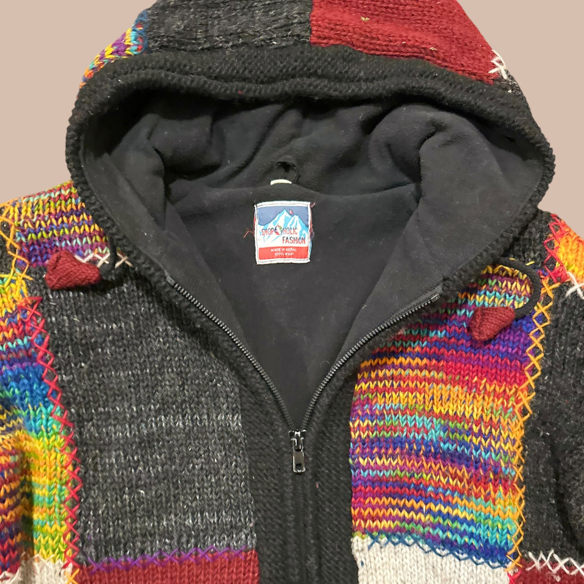 Villainen patchwork takki L/XL