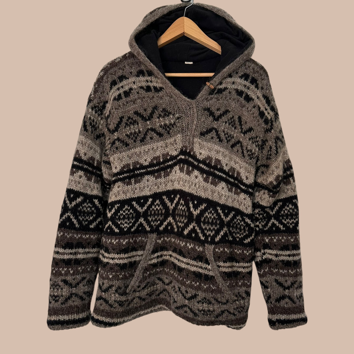Fleecevuorinen villahuppari M/L