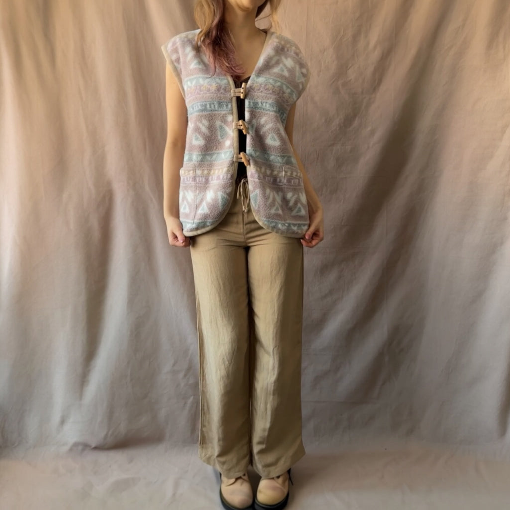 Vintage fleeceliivi S-L Bloomy Moon