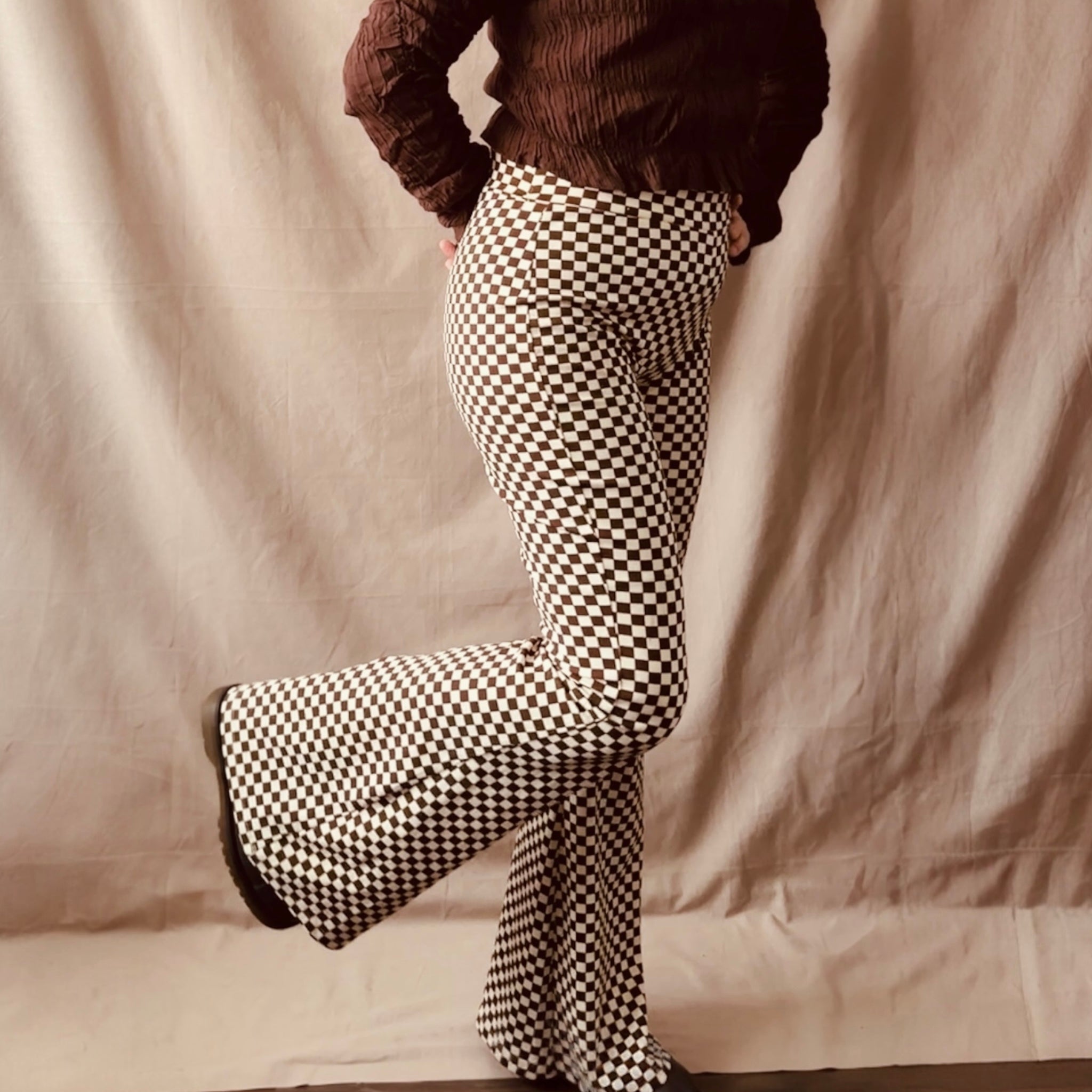 Sinsay ruutuhousut L Bloomy Moon