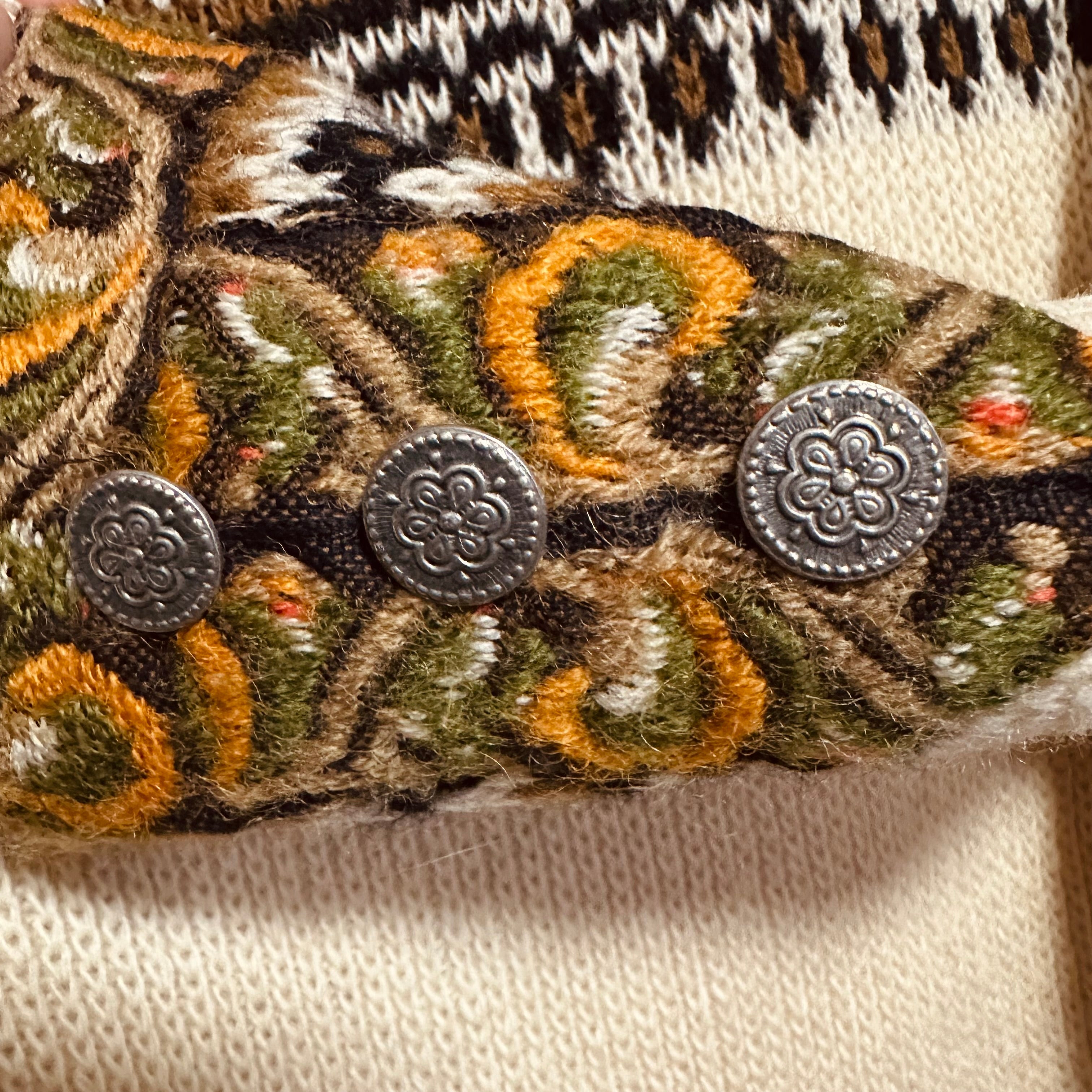 Nordstrikk vintage villatakki S-L Bloomy Moon