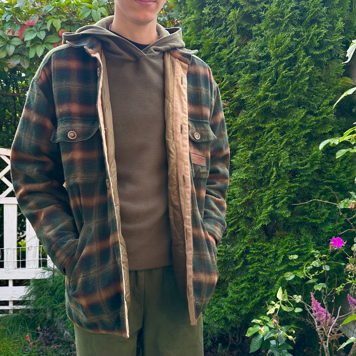 Vintage flanellitakki M-L