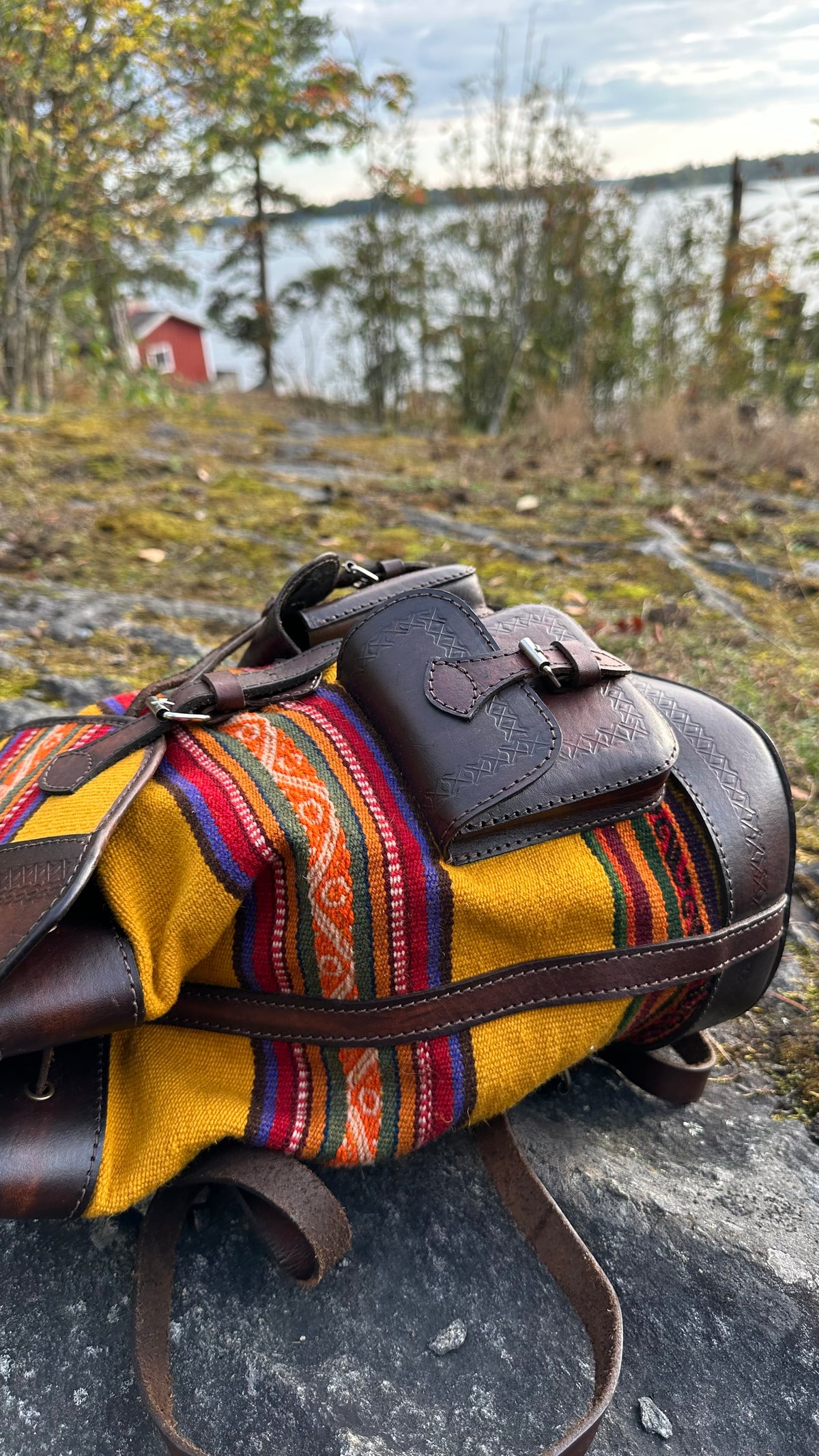 Marokkolainen nahkareppu
