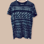 Vintage authentic t-paita L Bloomy Moon