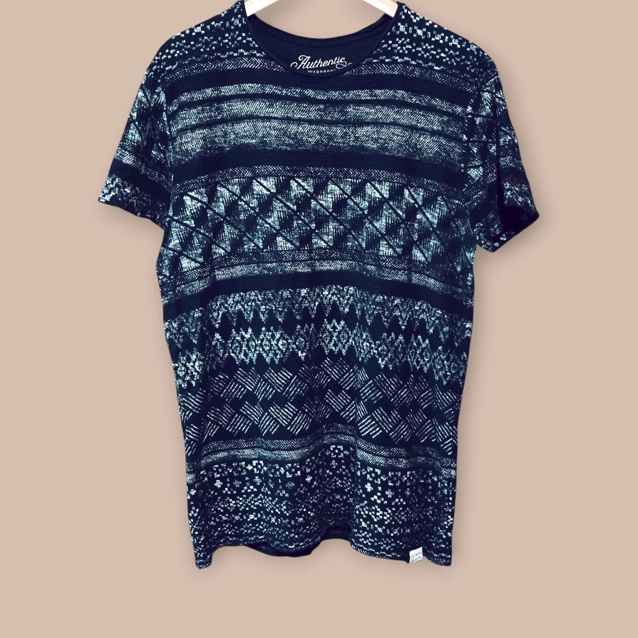 Vintage authentic t-paita L Bloomy Moon