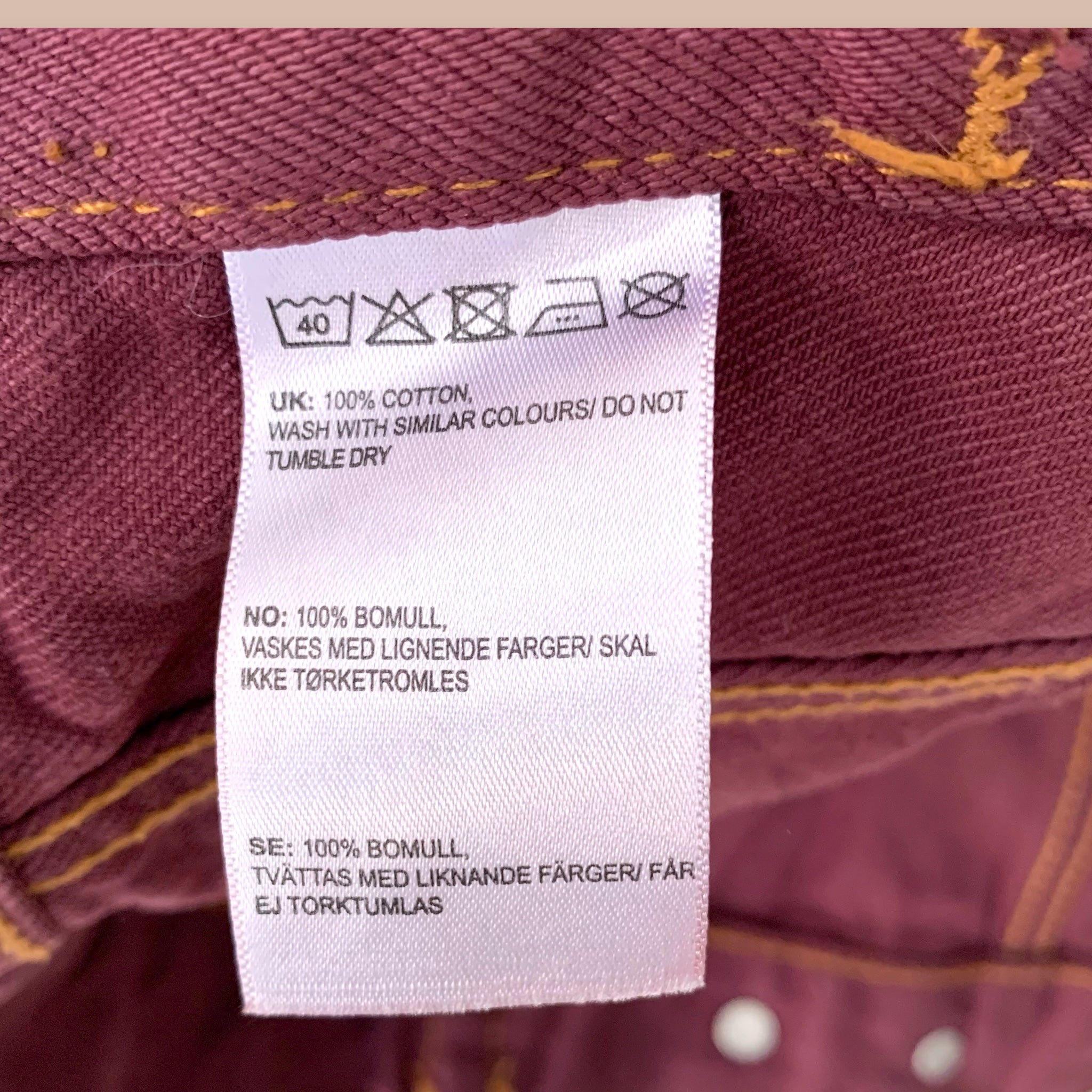 Bik Bok tumman violetti cropattu farkkutakki S Bloomy Moon