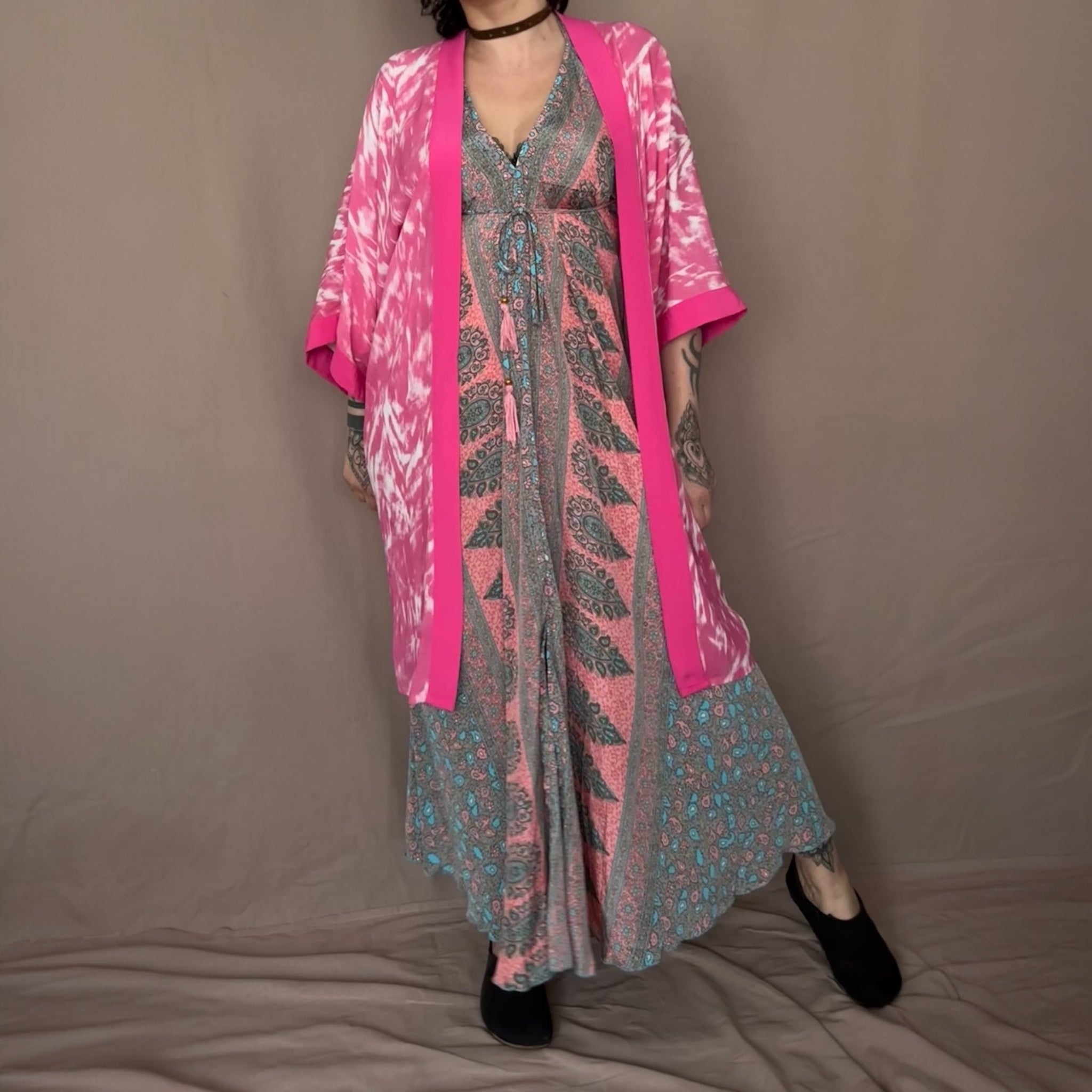 Värikäs kimono S/M Bloomy Moon