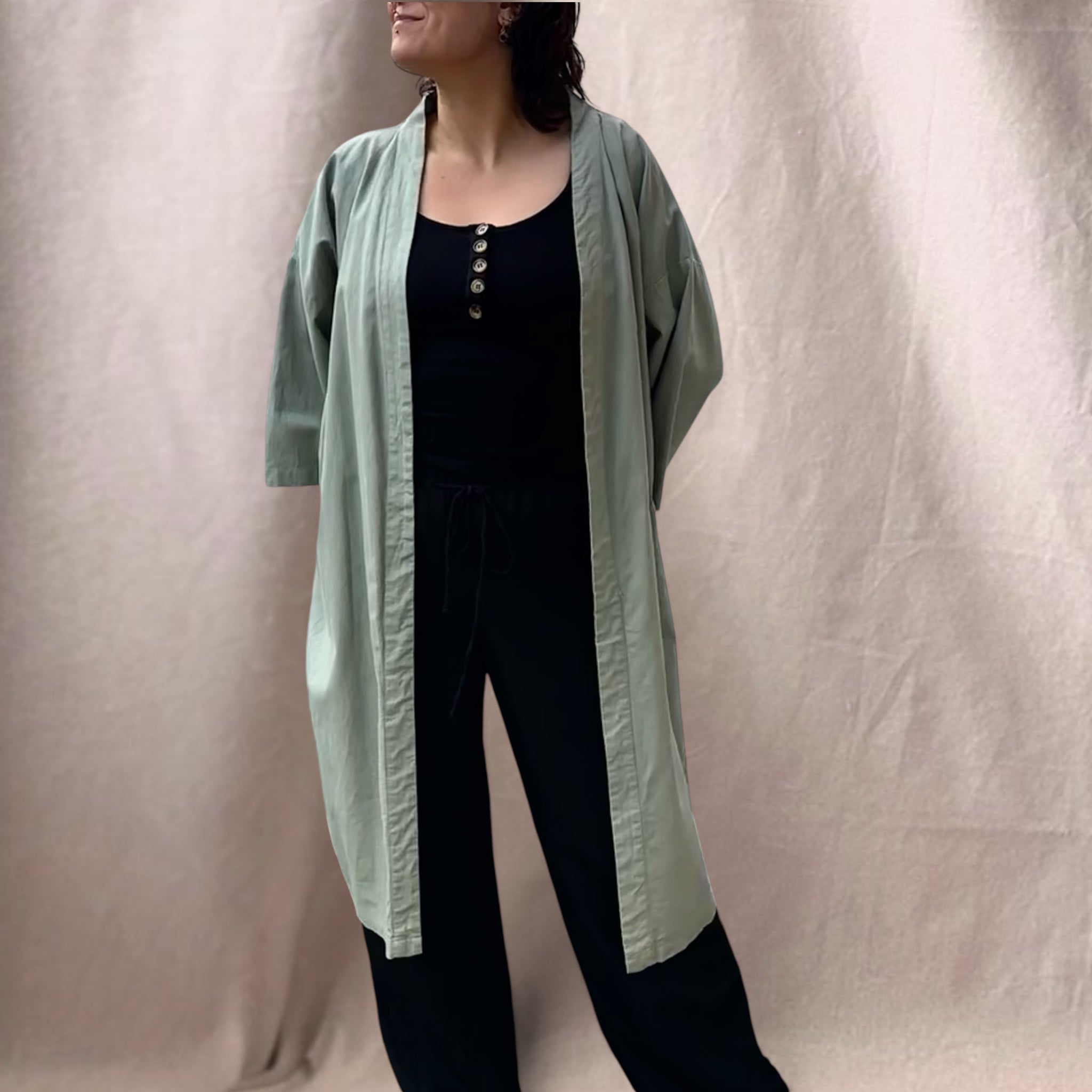 Pellavasekoite kimono Bloomy Moon