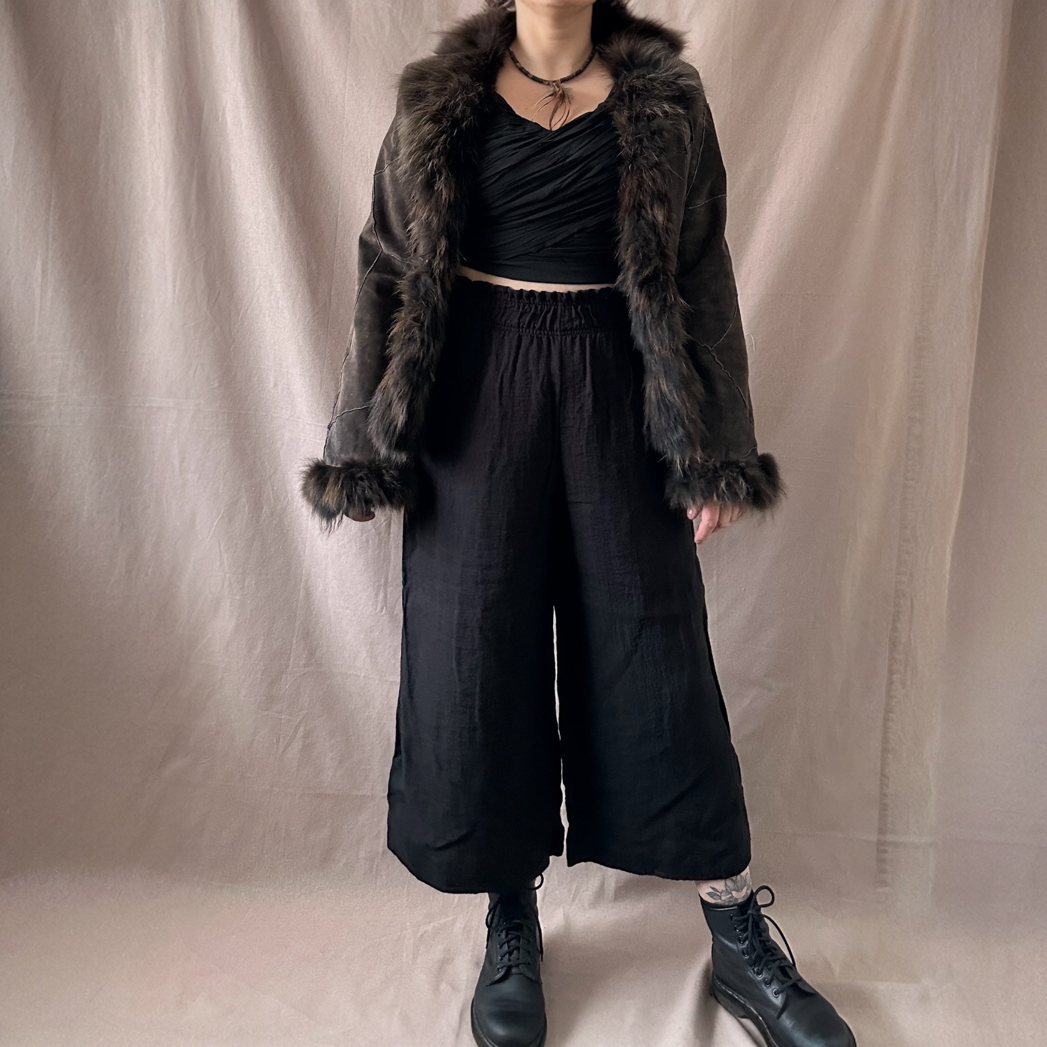 NafNaf vintage mokkatakki M/L Bloomy Moon