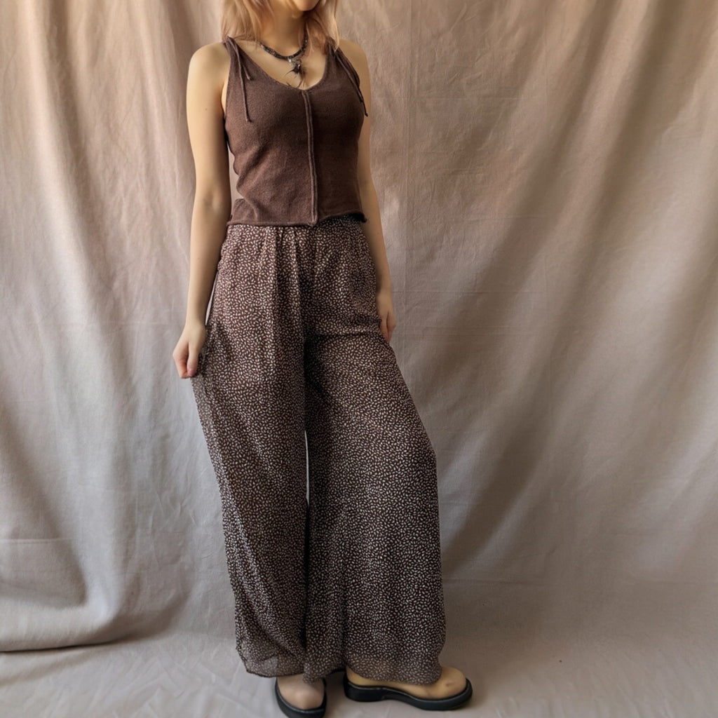 H&M liehuvat housut 38 Bloomy Moon