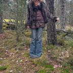 NafNaf vintage mokkatakki L Bloomy Moon