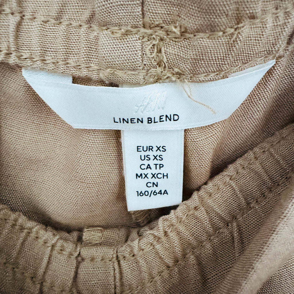 H&M pellava-viskoosi housut XS-S Bloomy Moon