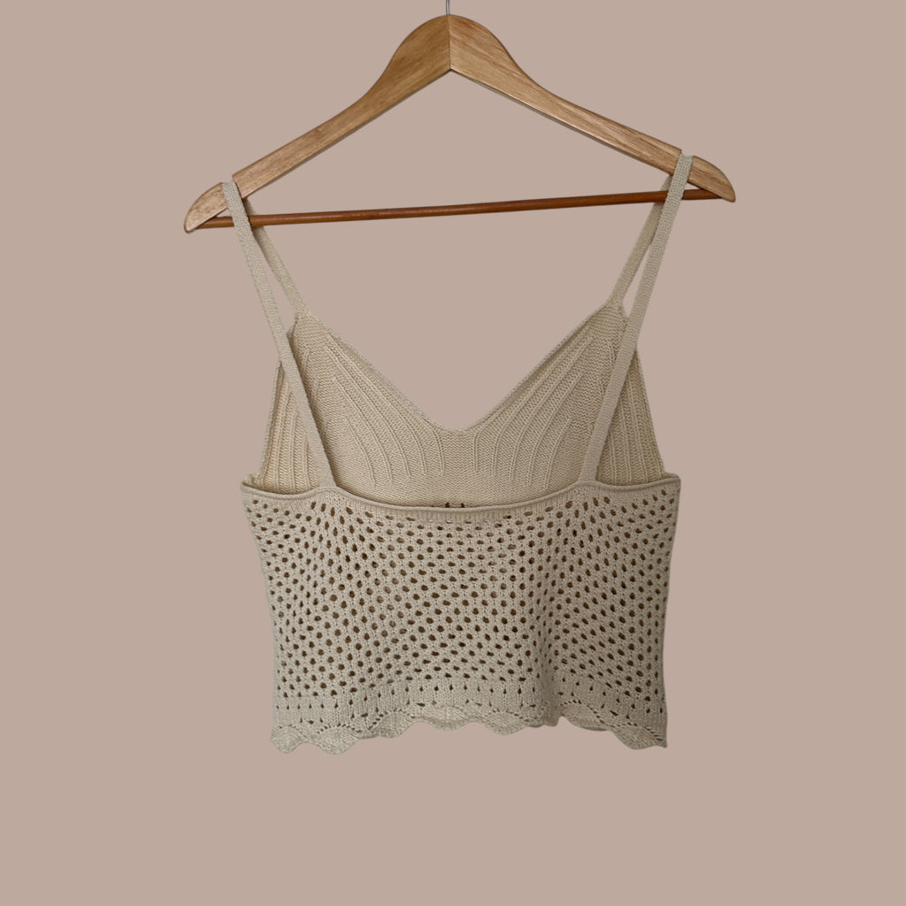 Sinsay virkattu toppi S Bloomy Moon