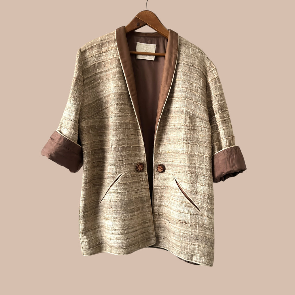 Kirsten Krog silkkijakku L Bloomy Moon