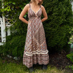 Boho viskoosimekko XS-L