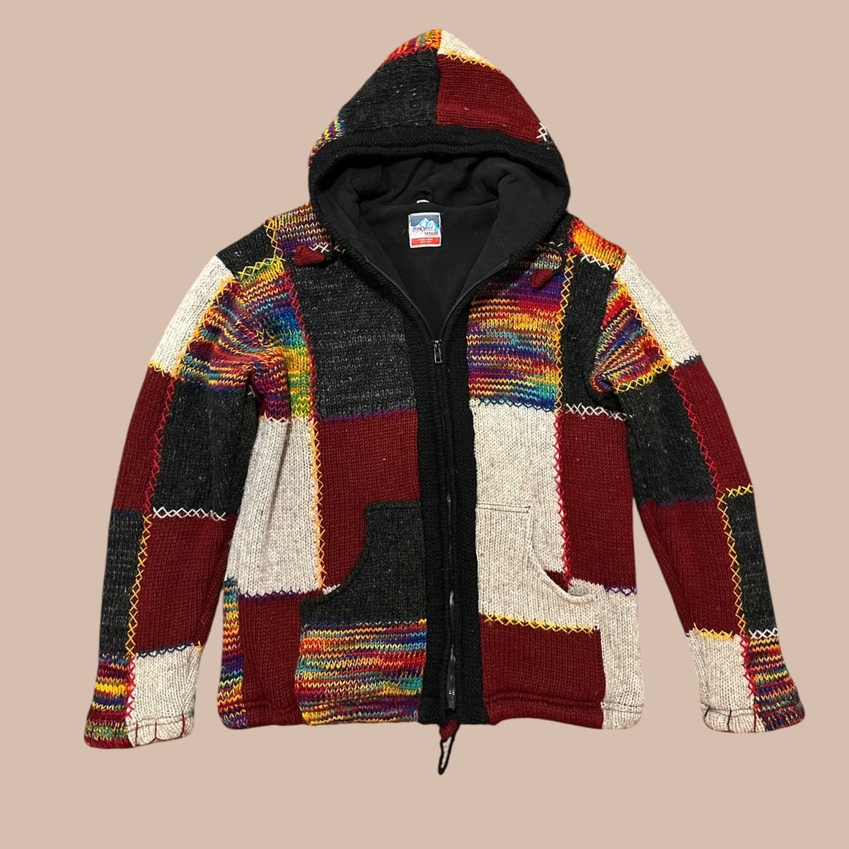 Villainen patchwork takki L/XL