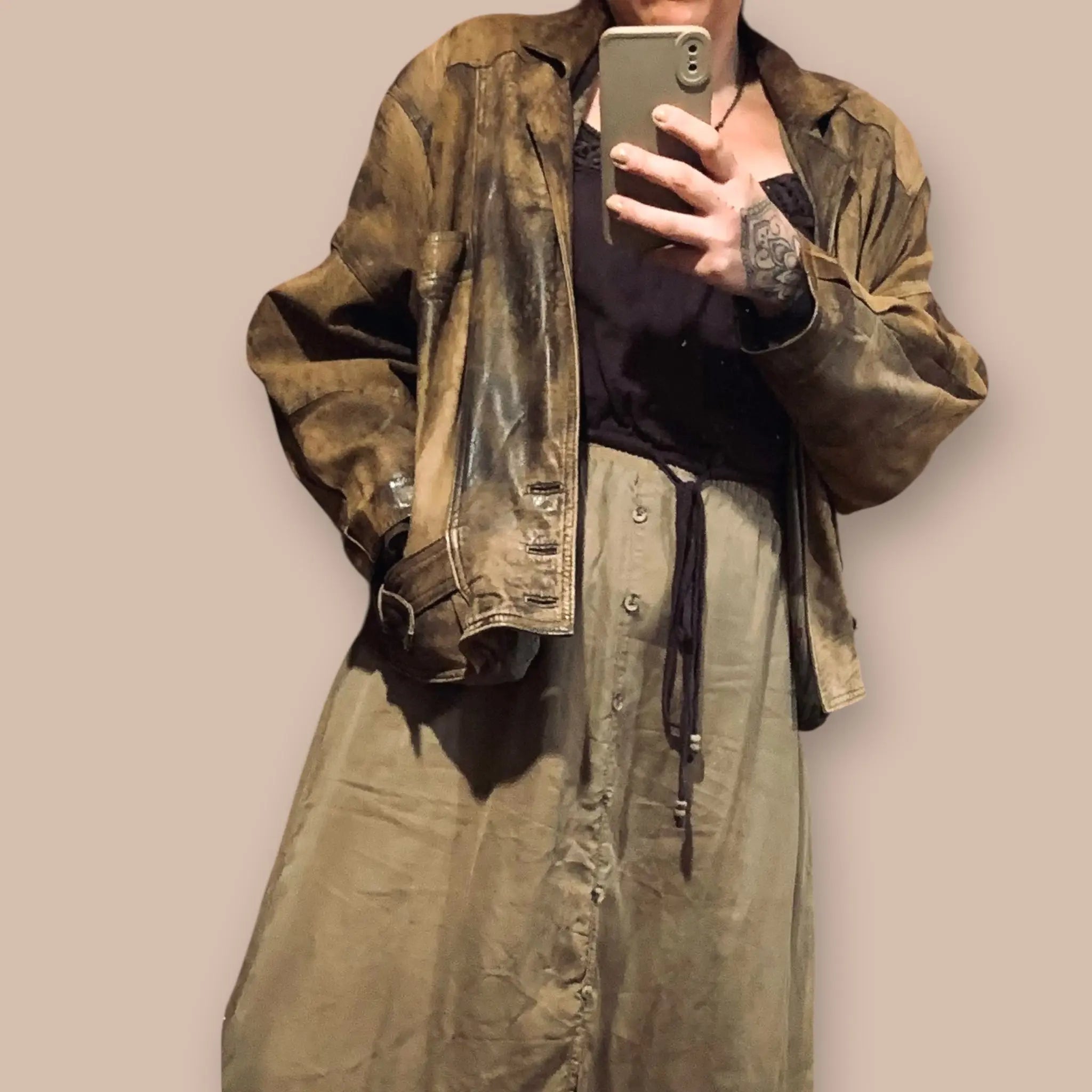 Vintage nahkatakki M Bloomy Moon