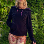 Violetti velourhuppari Bloomy Moon