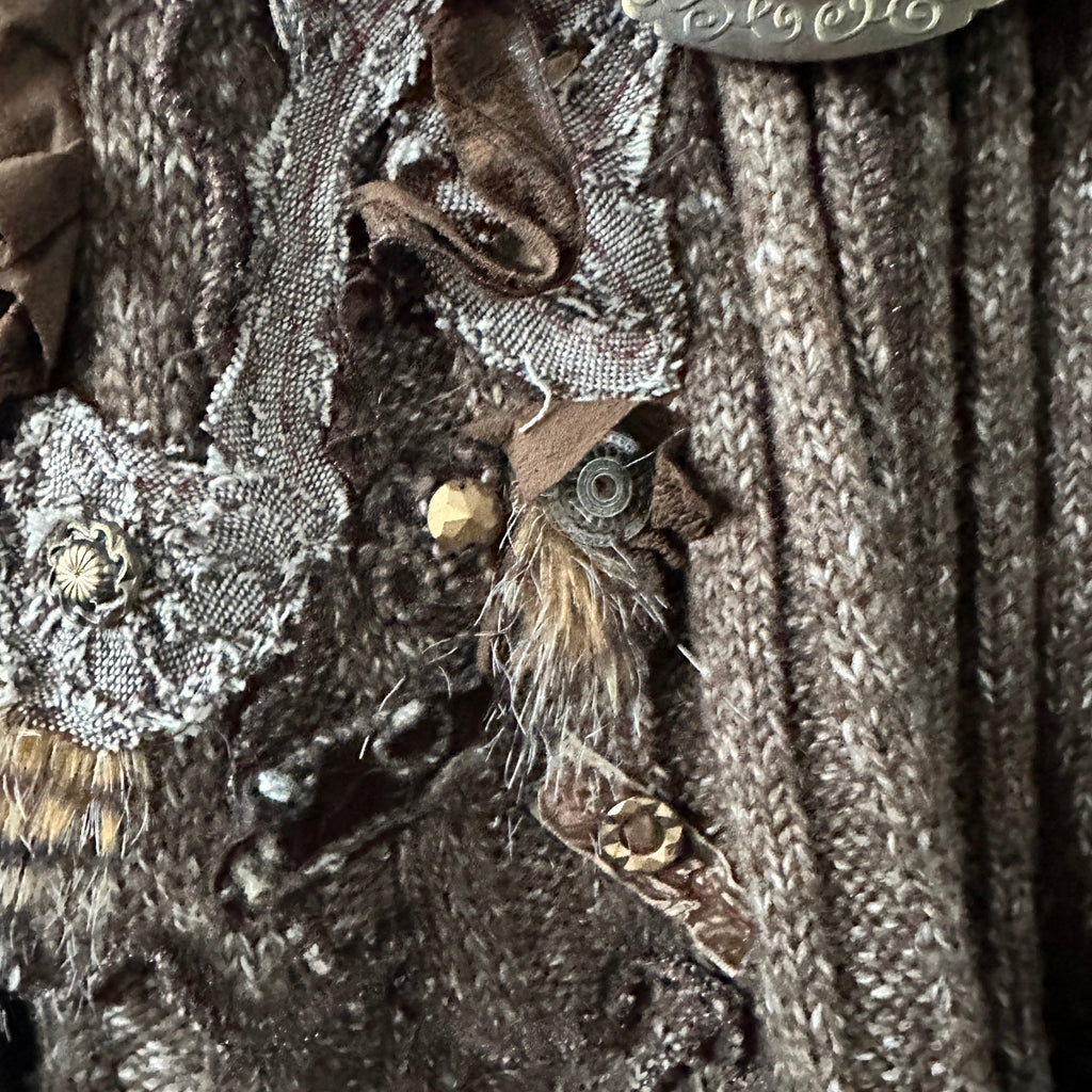 Yves Calin vintage neuletakki M/L Bloomy Moon