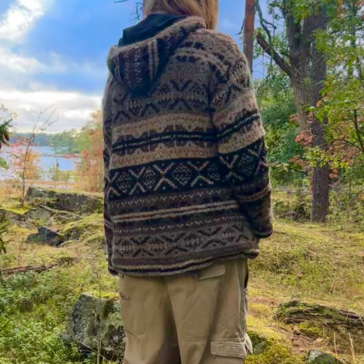 Fleecevuorinen villahuppari M/L