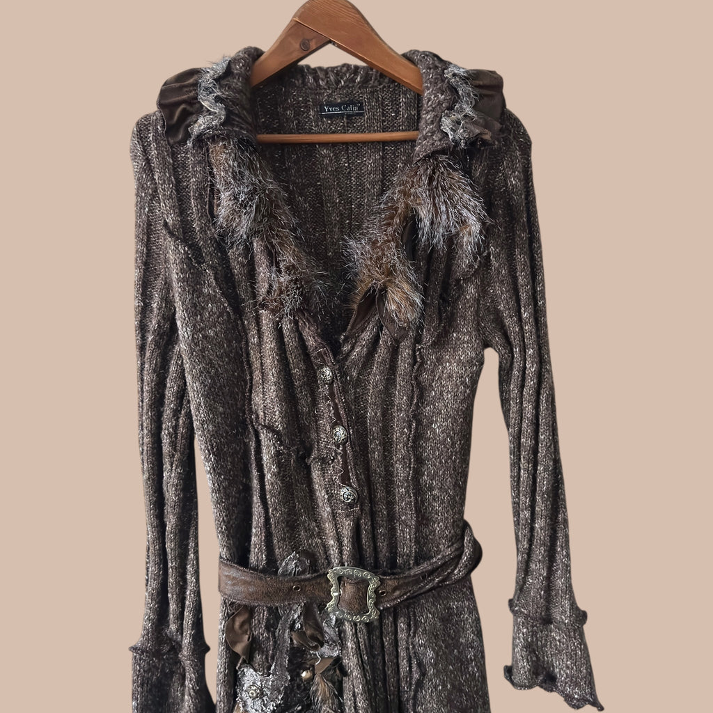 Yves Calin vintage neuletakki M/L Bloomy Moon