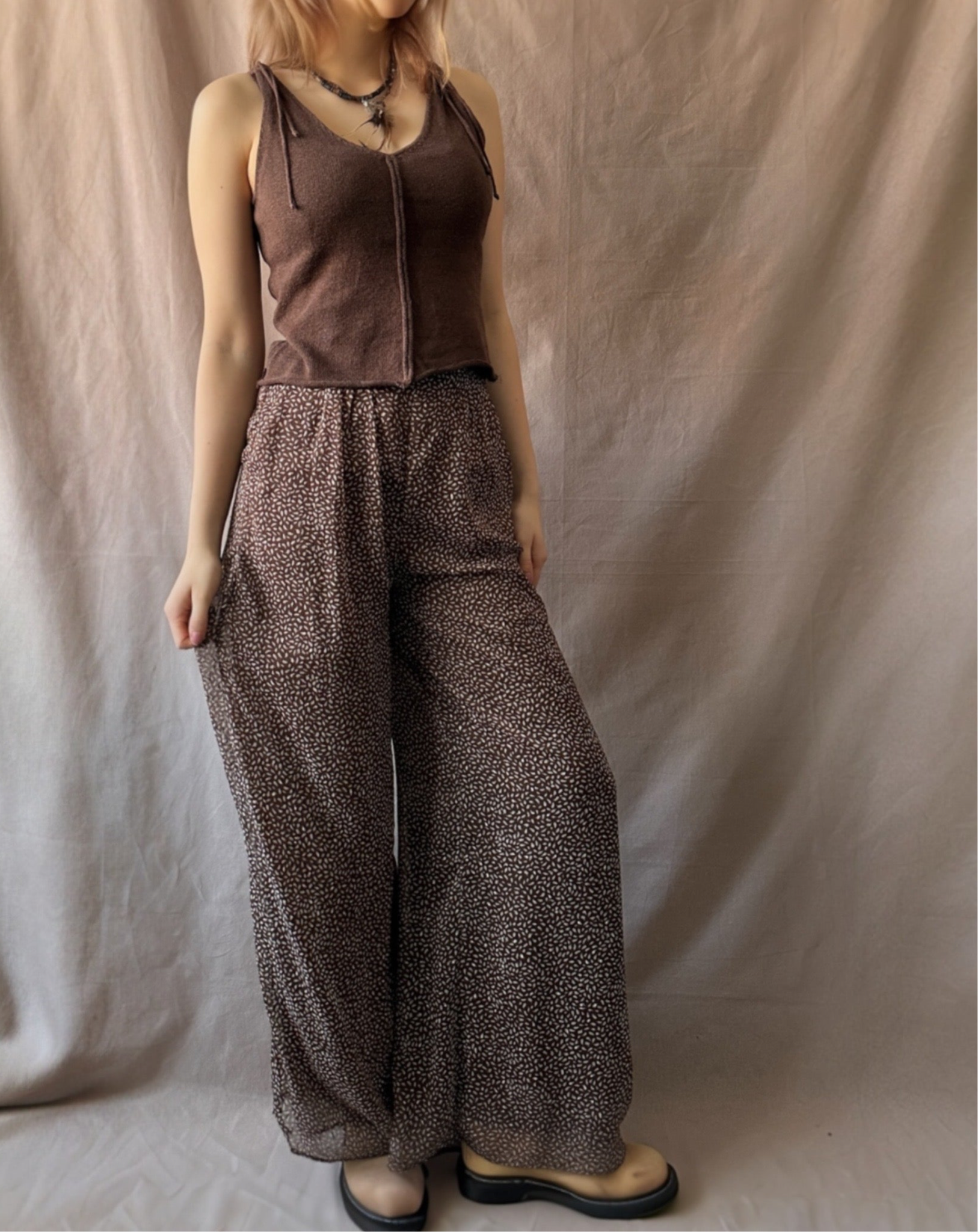 H&M liehuvat housut 38 Bloomy Moon