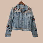 Desigual koristeellinen farkkutakki S-L Bloomy Moon