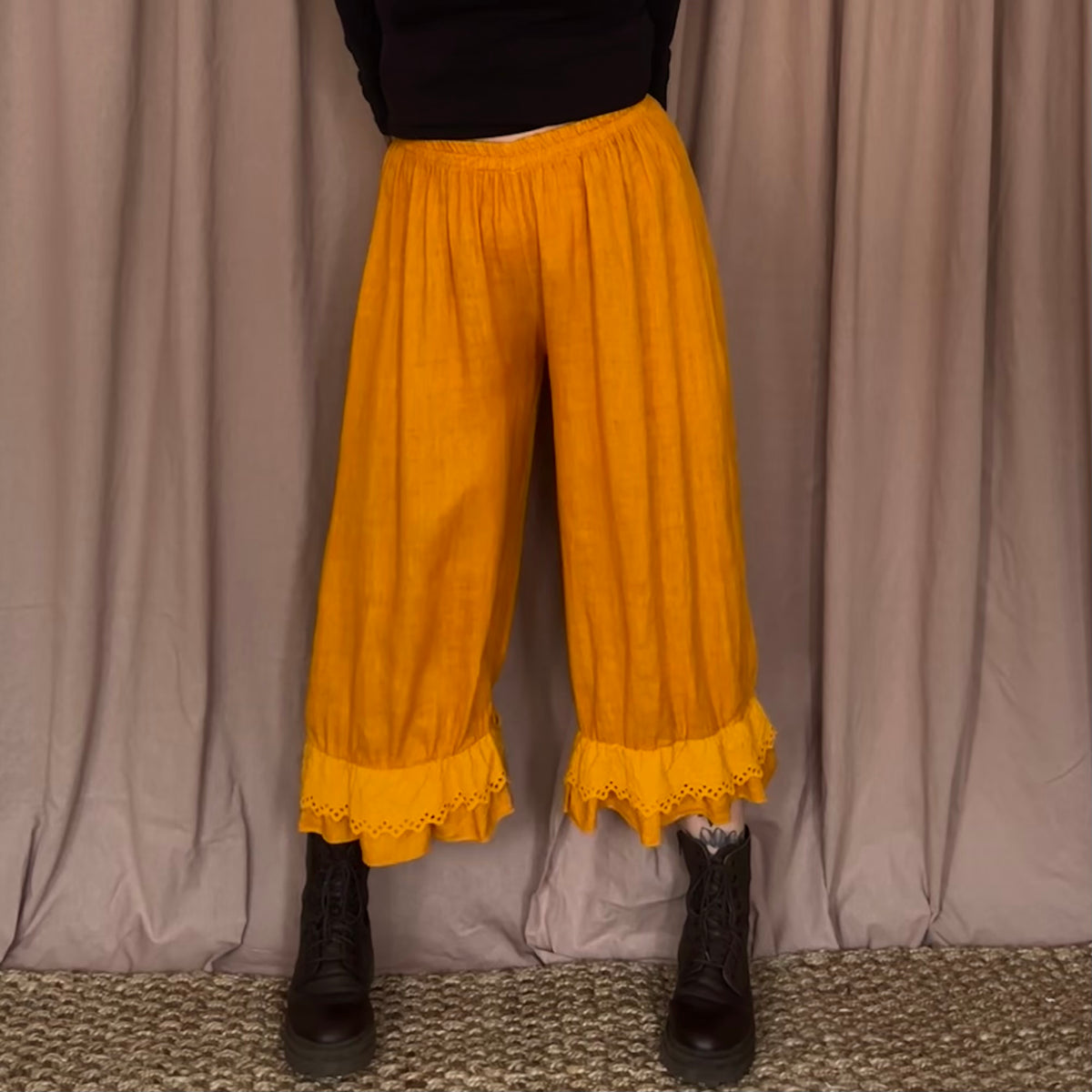 Pellava bloomerhousut S-XXL
