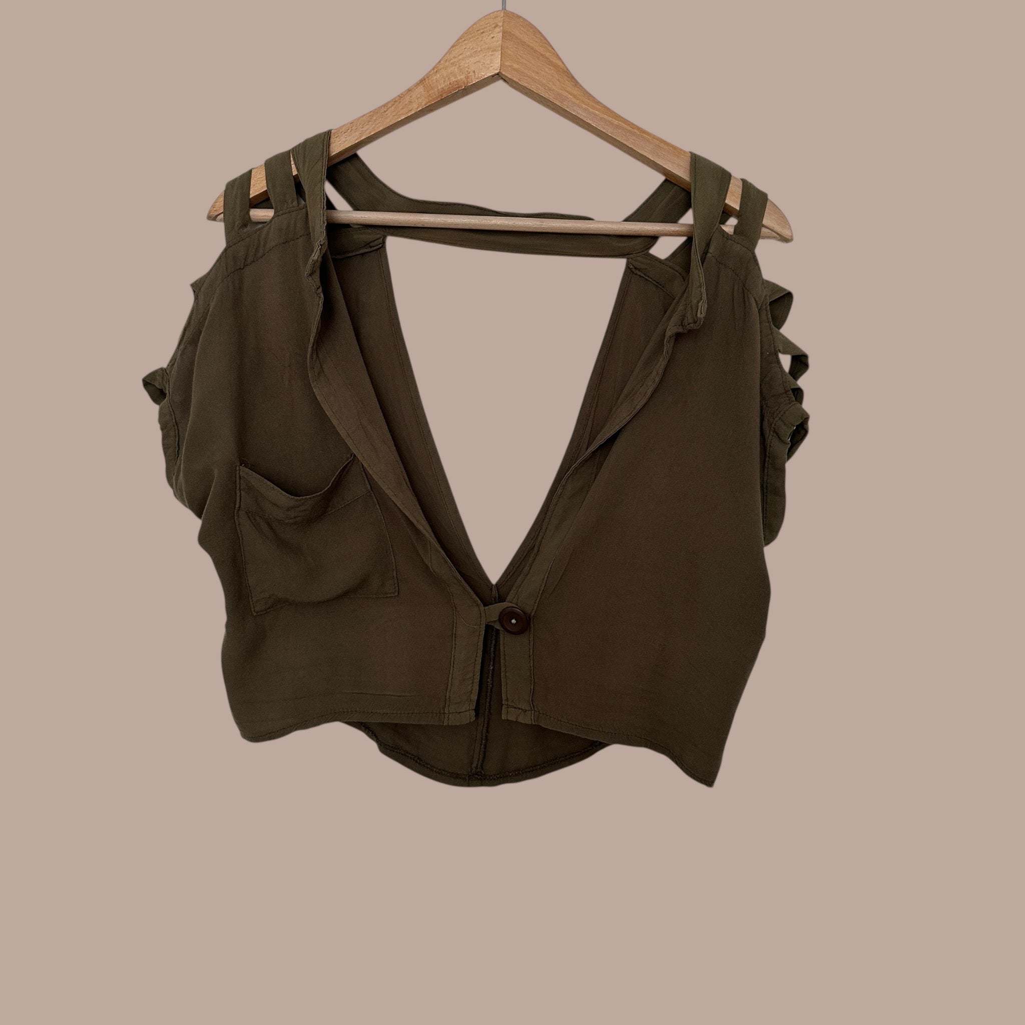 Vihreä liivi S-L Bloomy Moon