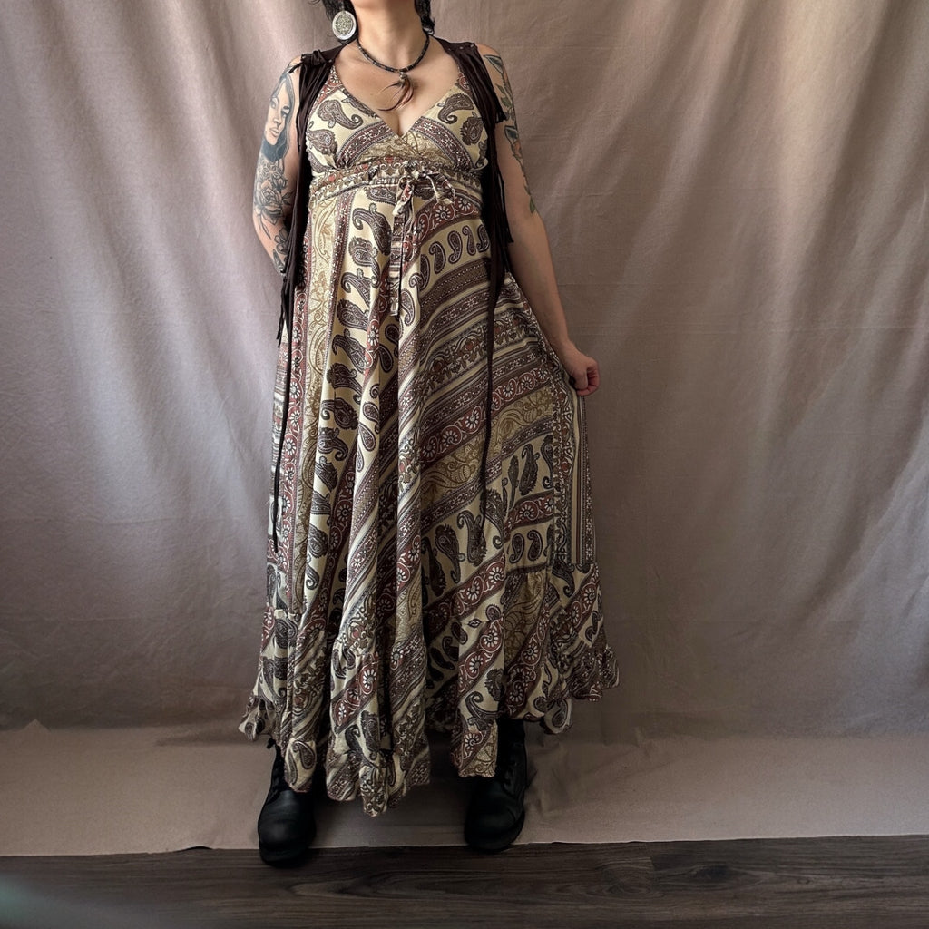 Intialainen maximekko XS-L Bloomy Moon