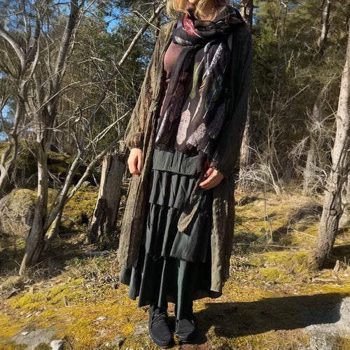 Sulkakuvioinen huivi Bloomy Moon