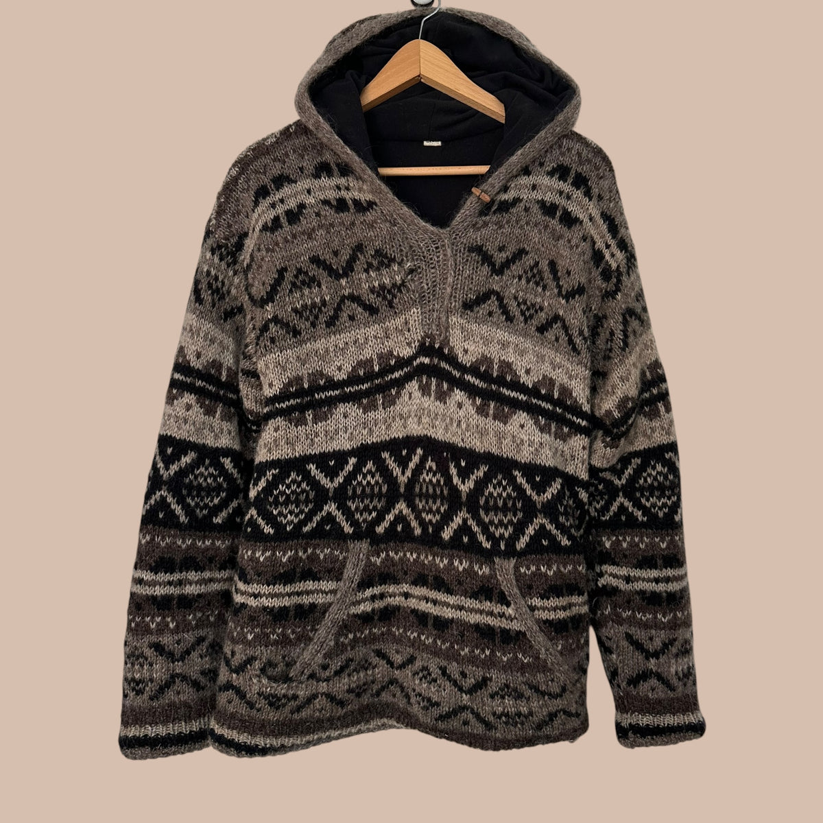 Fleecevuorinen villahuppari M/L