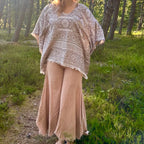 Cream poncho/paita (freesize)