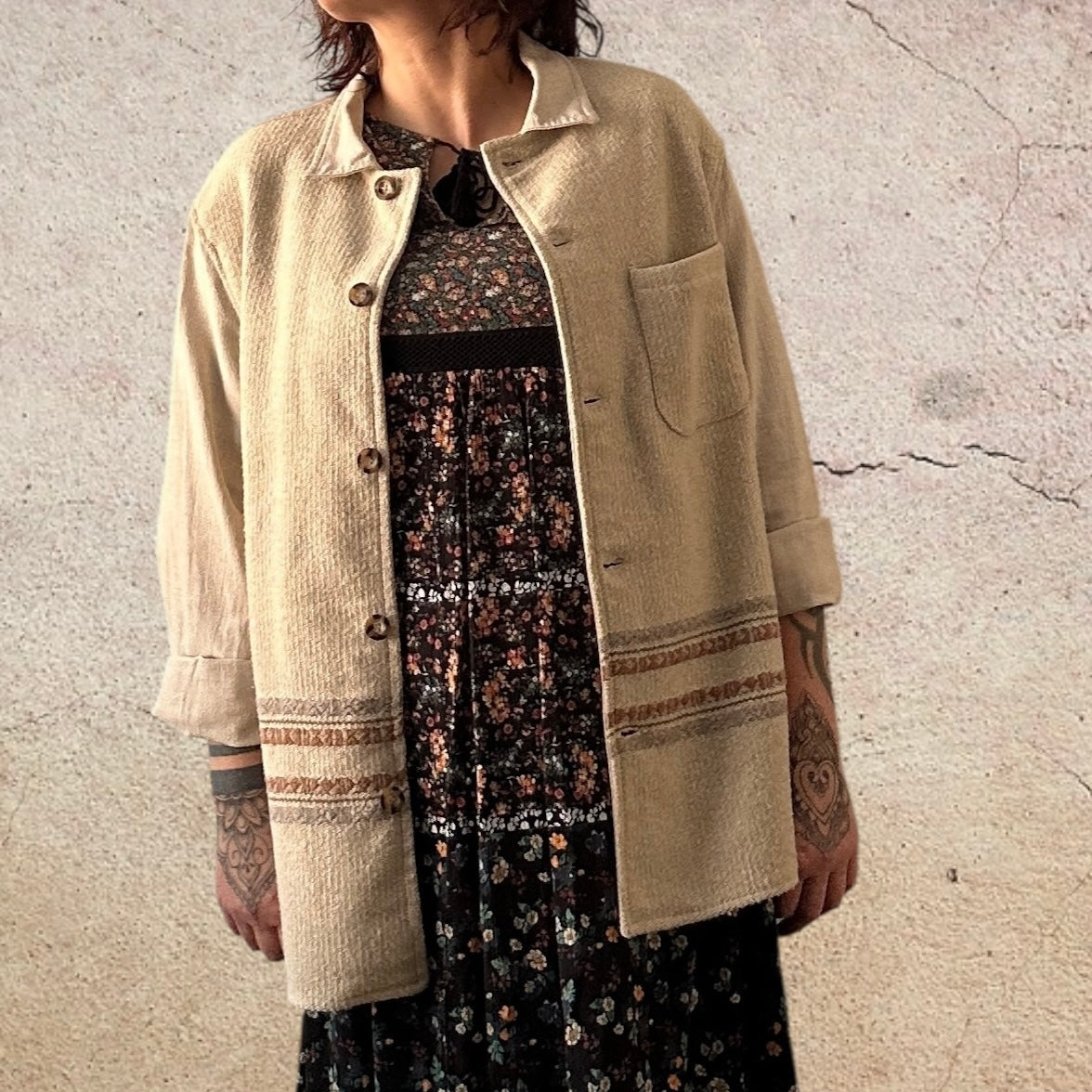 Aro Attero vintage paitatakki L Bloomy Moon