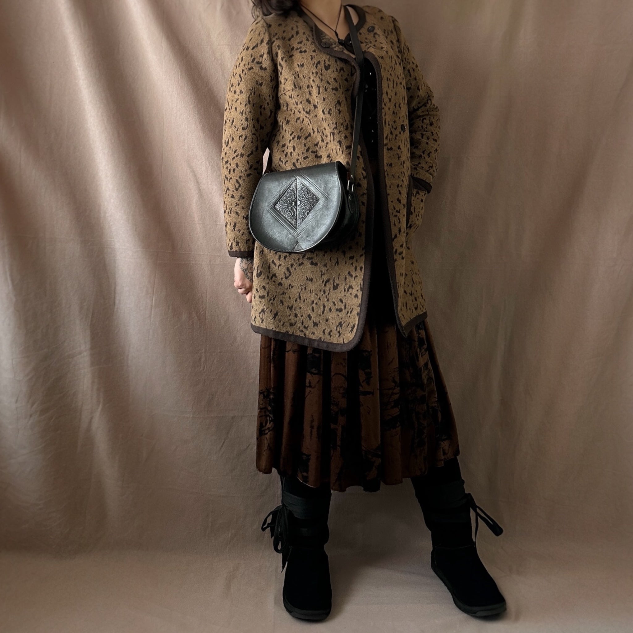 Marokkolainen nahkalaukku Bloomy Moon