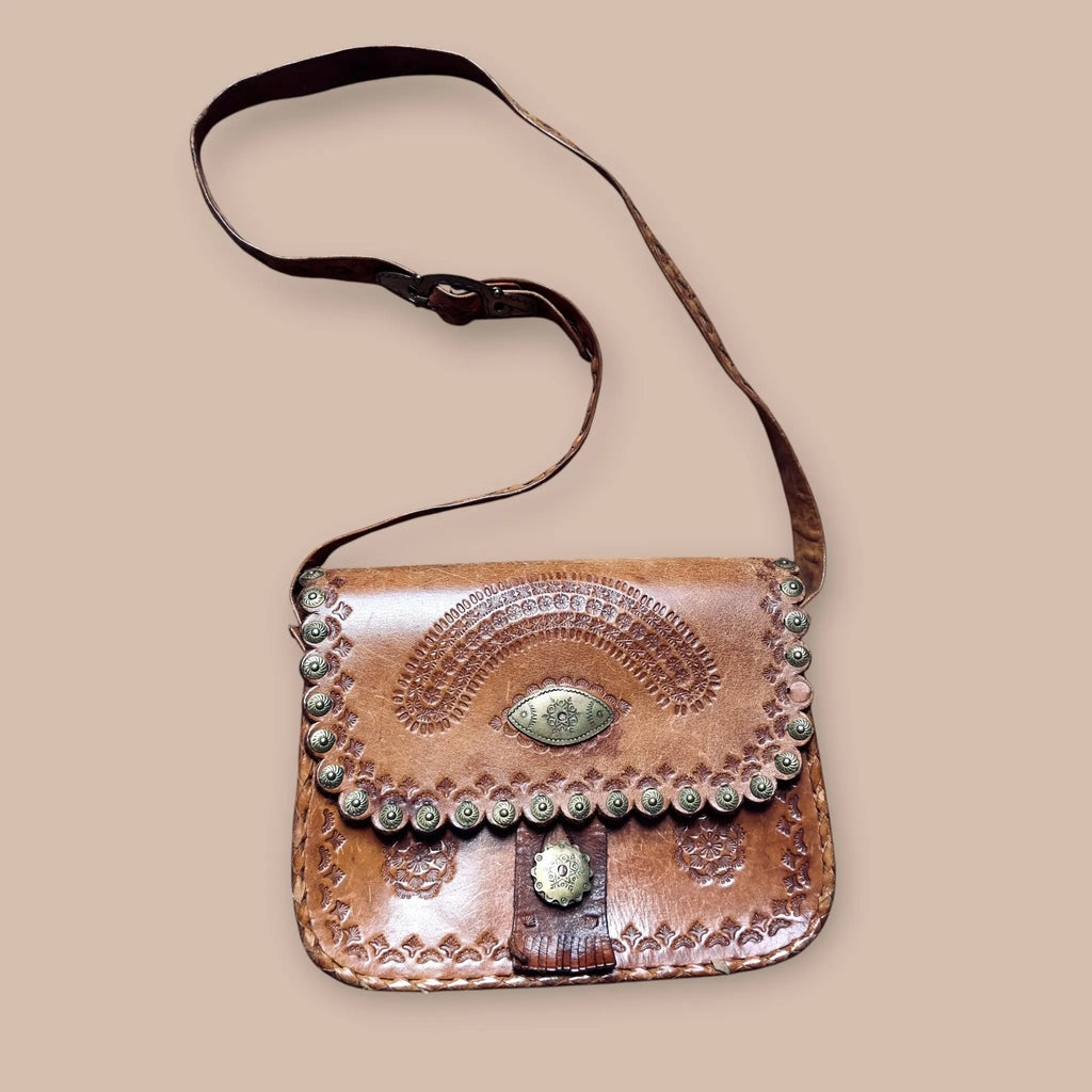 Vintage nahkalaukku Bloomy Moon