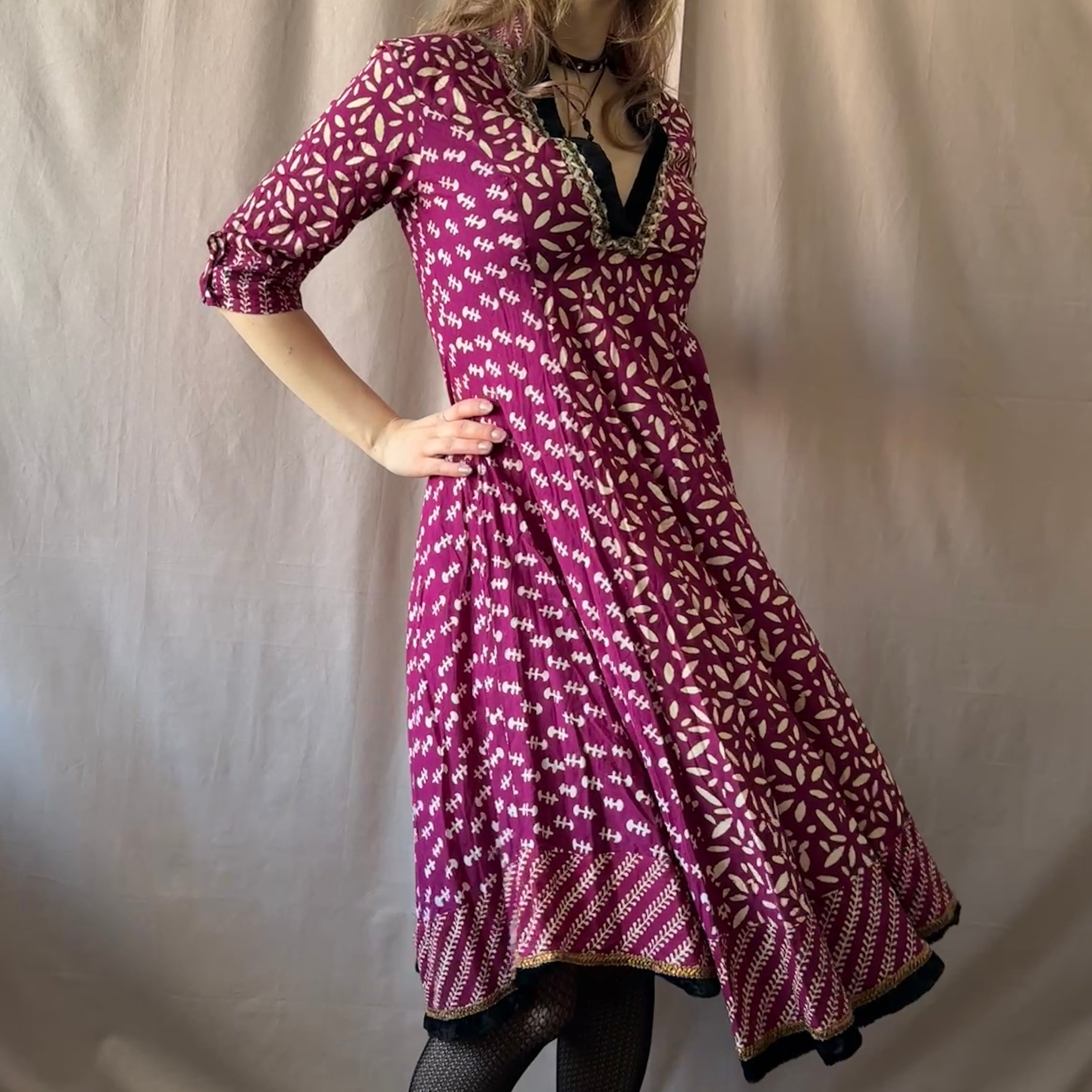 Biba intialainen mekko S/M Bloomy Moon