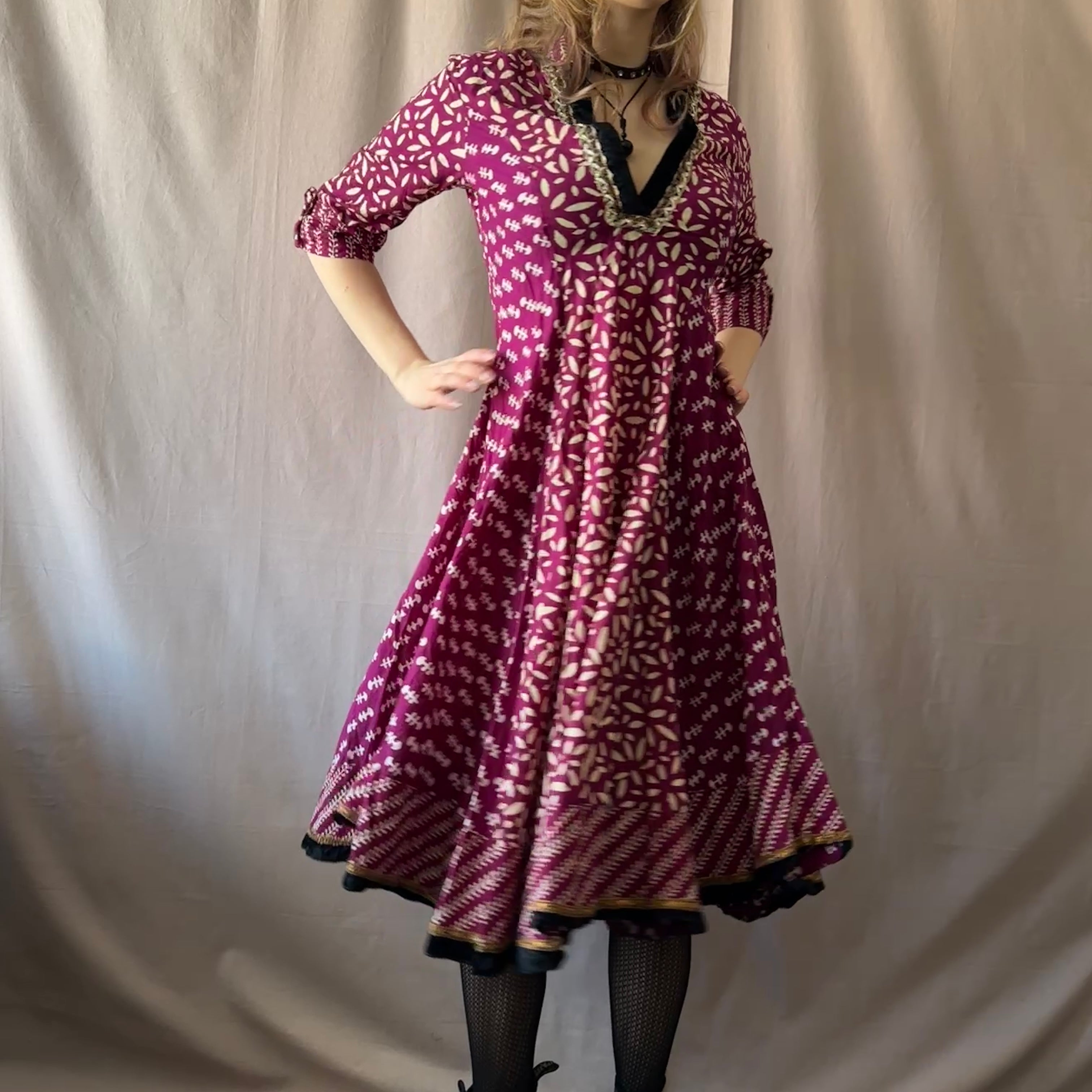 Biba intialainen mekko S/M Bloomy Moon