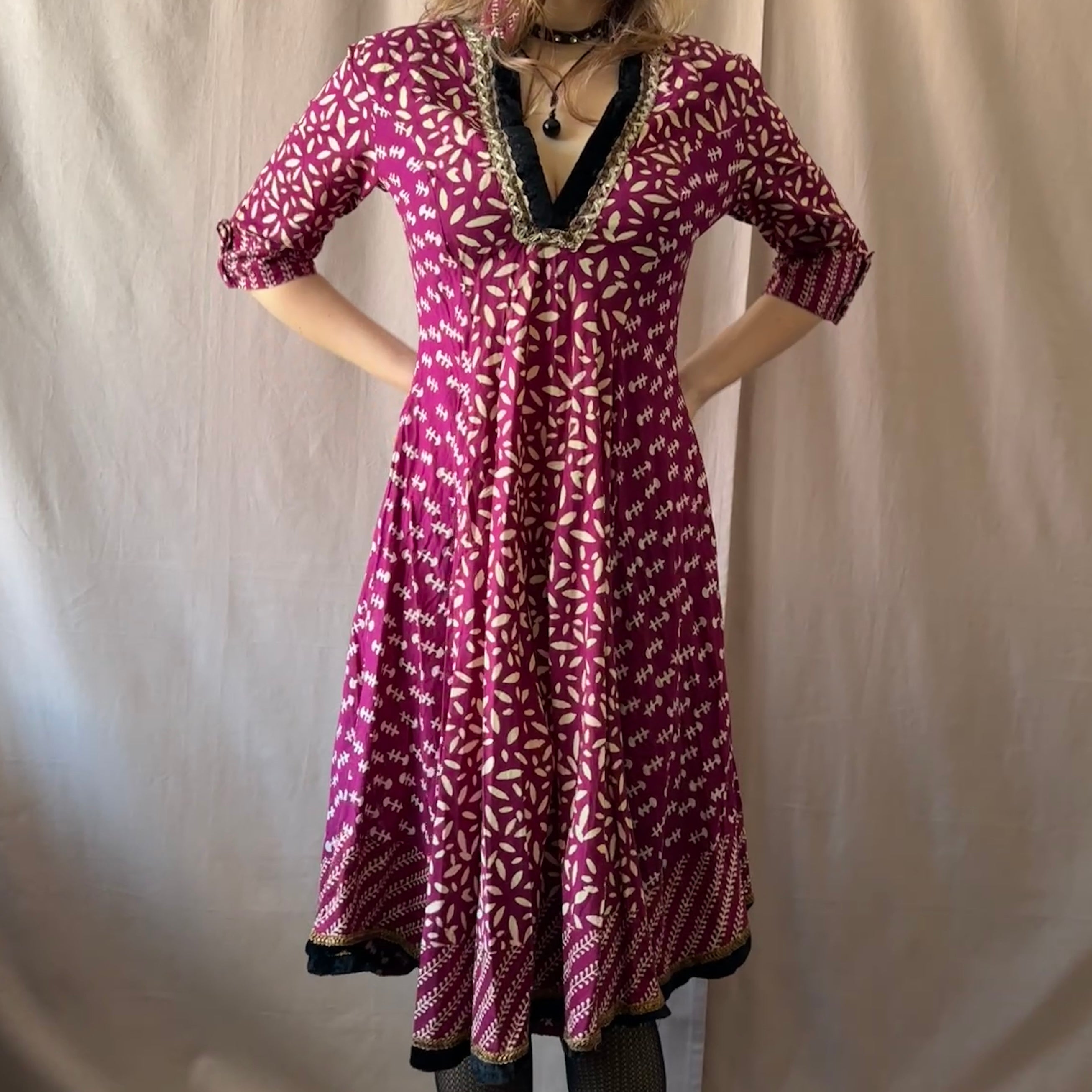 Biba intialainen mekko S/M Bloomy Moon