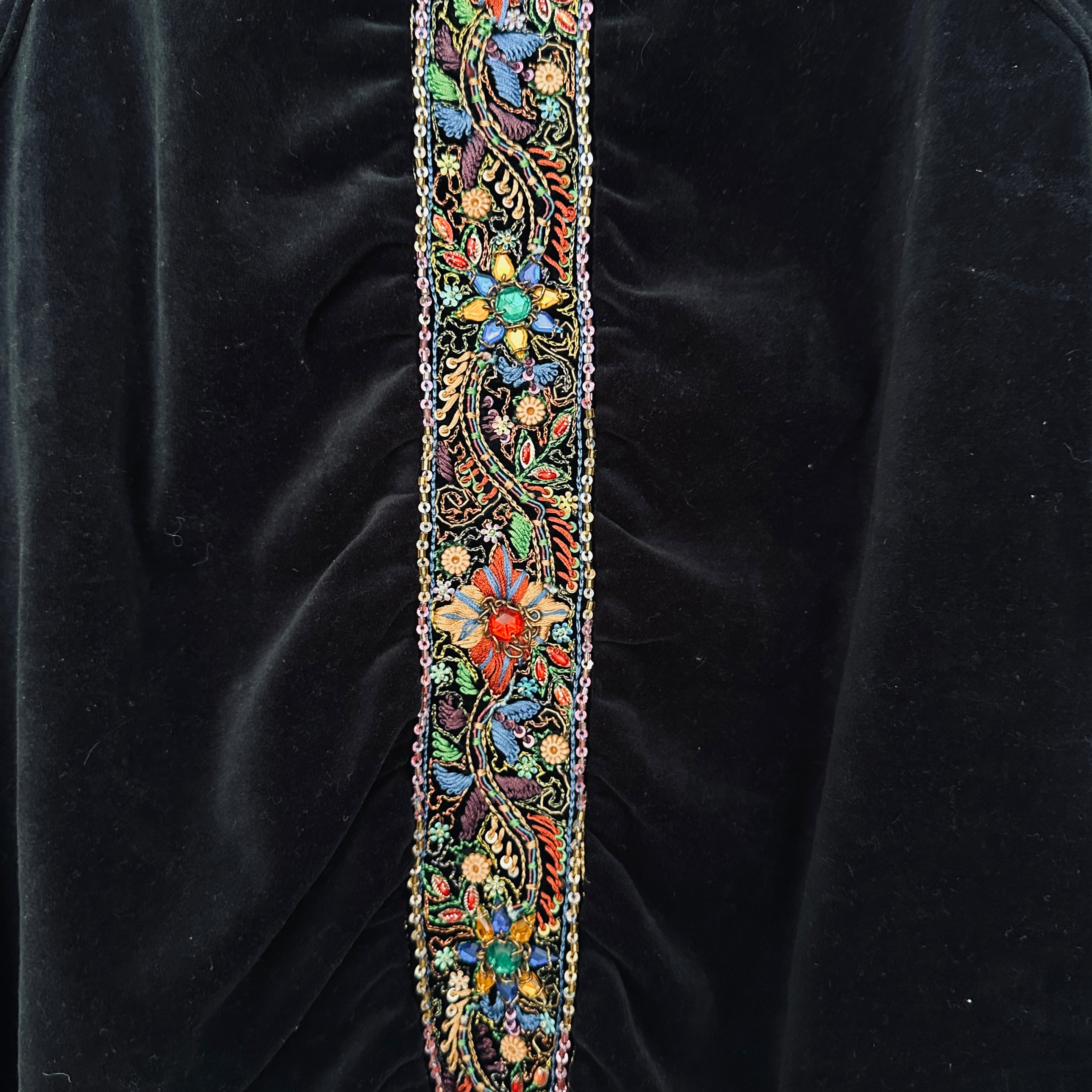 Elegance Paris vintage-samettipaita M/L Bloomy Moon