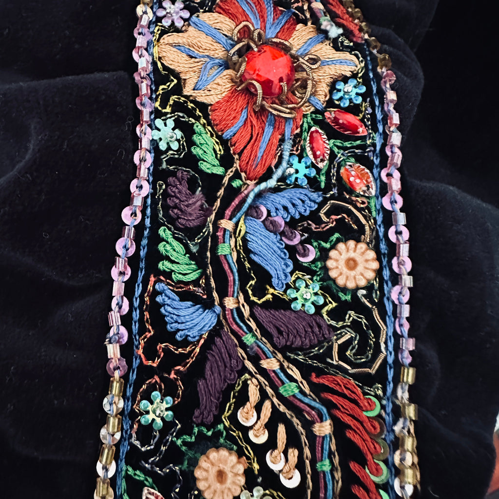 Elegance Paris vintage-samettipaita M/L Bloomy Moon