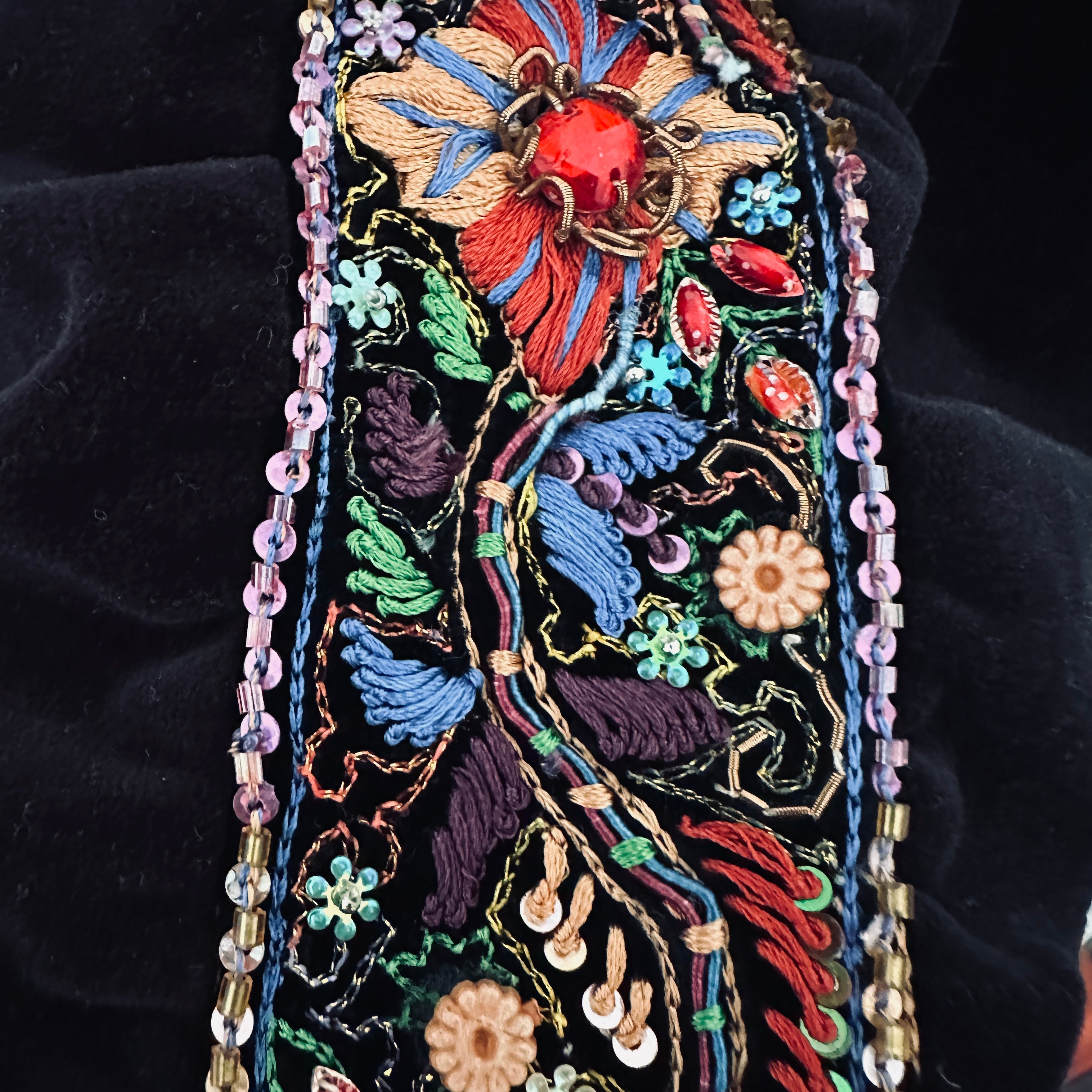 Elegance Paris vintage-samettipaita M/L Bloomy Moon