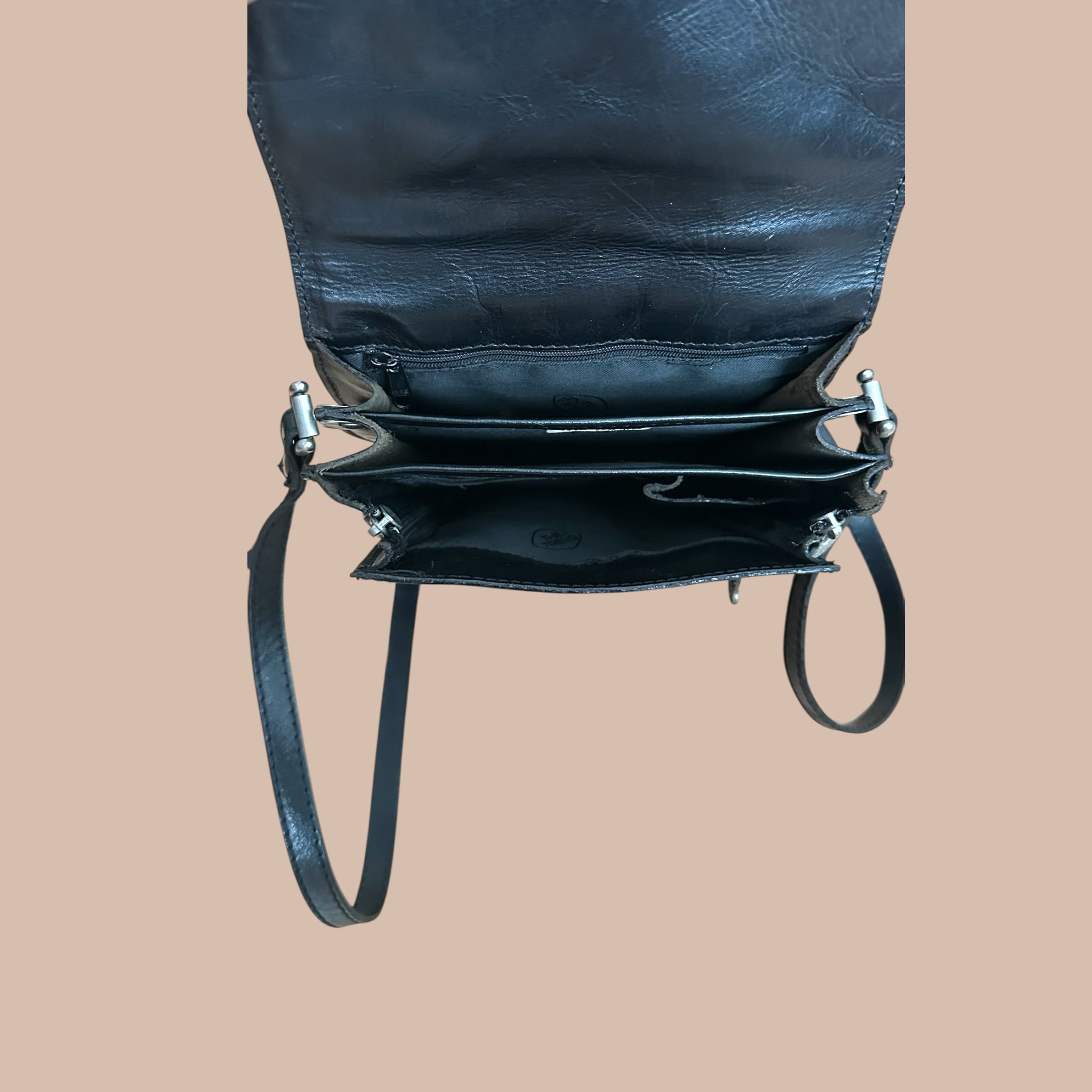 Vintage nahkalaukku Bloomy Moon