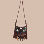 Handmade vintage nahkalaukku Bloomy Moon