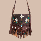 Handmade vintage nahkalaukku Bloomy Moon