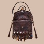 Handmade vintage nahkalaukku Bloomy Moon
