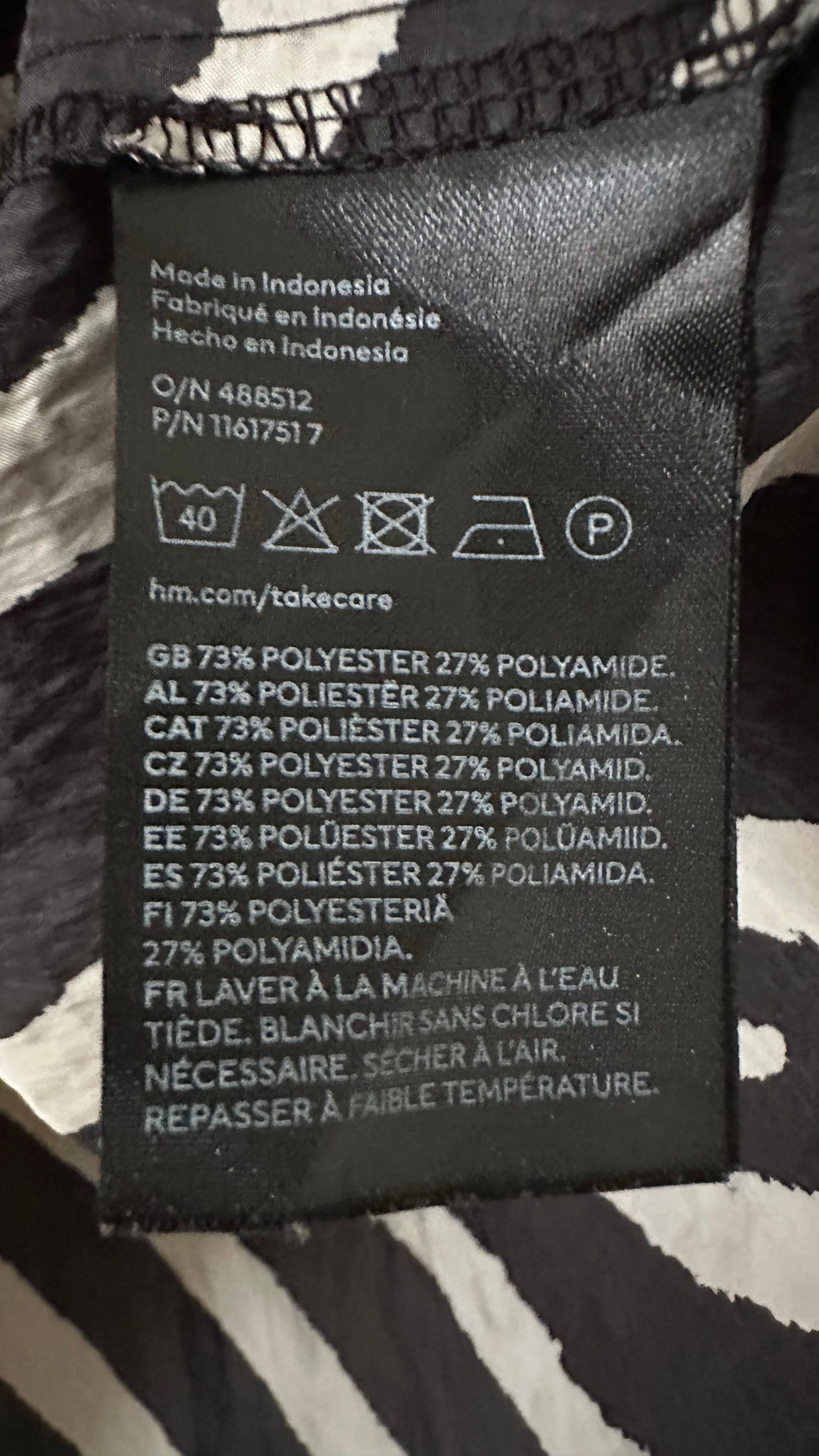 H&M seepra paita M Bloomy Moon