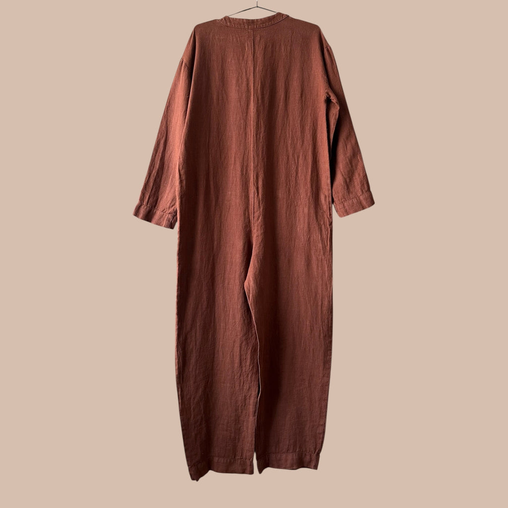 Terracotta pellavahaalari S Bloomy Moon