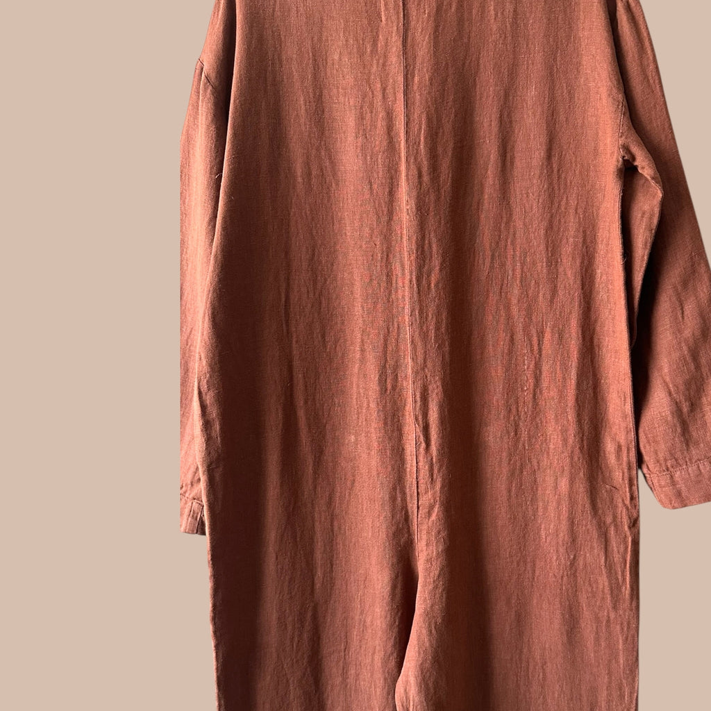 Terracotta pellavahaalari S Bloomy Moon
