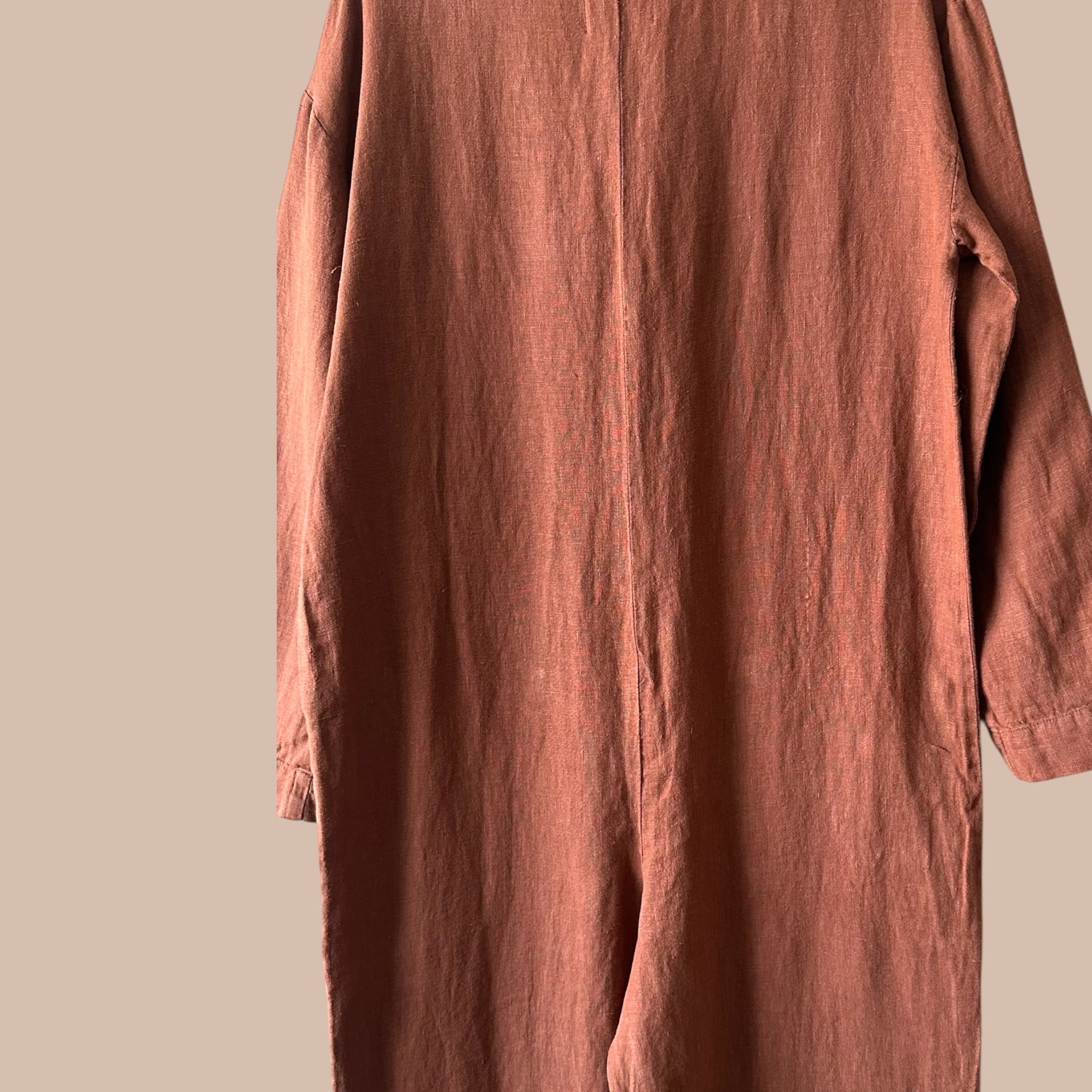Terracotta pellavahaalari S Bloomy Moon